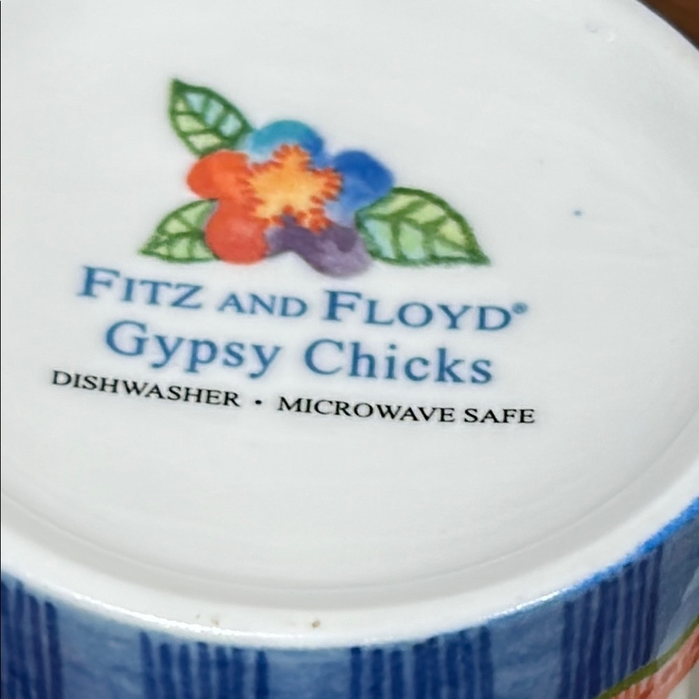 Fitz & Floyd Chicks mug 2002-2004 - Set of 2 - Picture 8 of 10